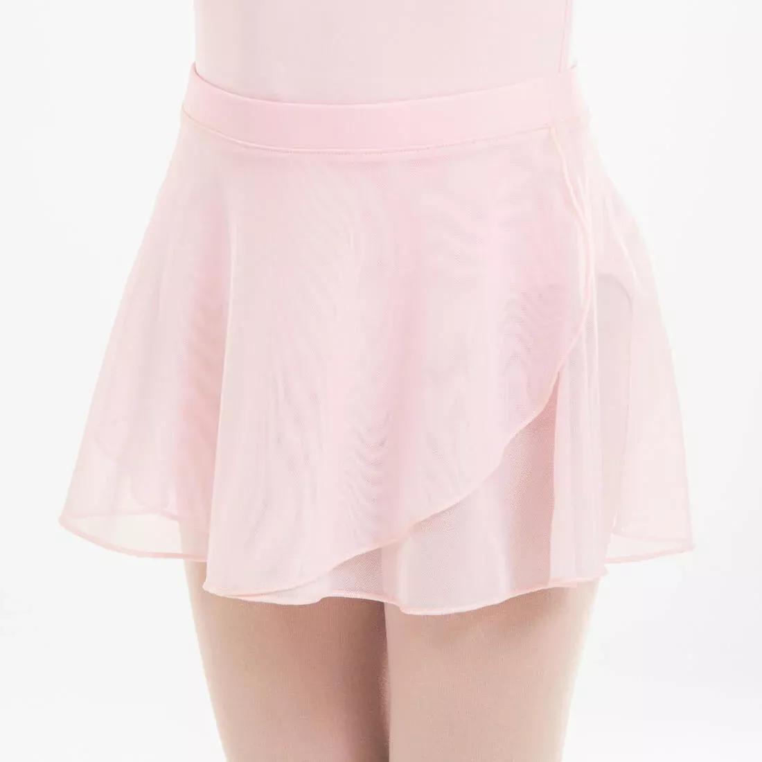 Kids Girls Voile Ballet Wrap Skirt, Pink, , large image number 2