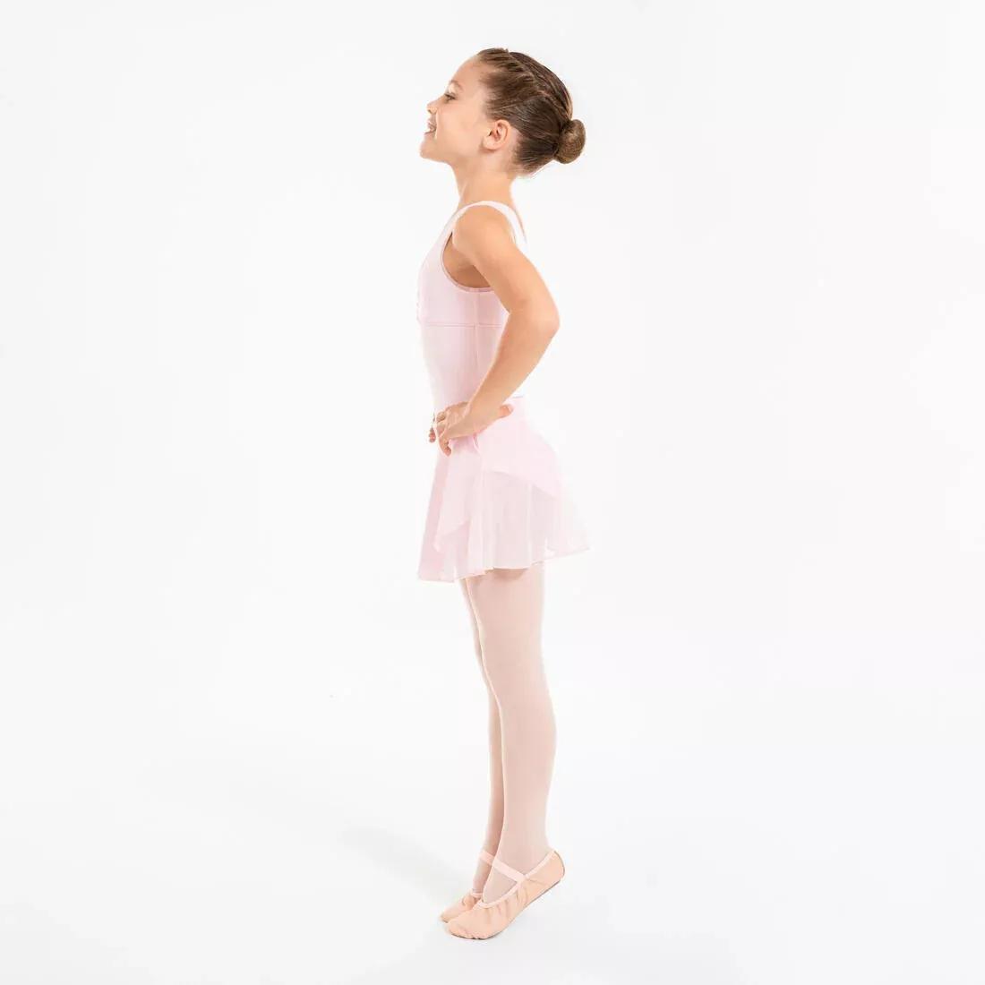 Kids Girls Voile Ballet Wrap Skirt, Pink, , large image number 4