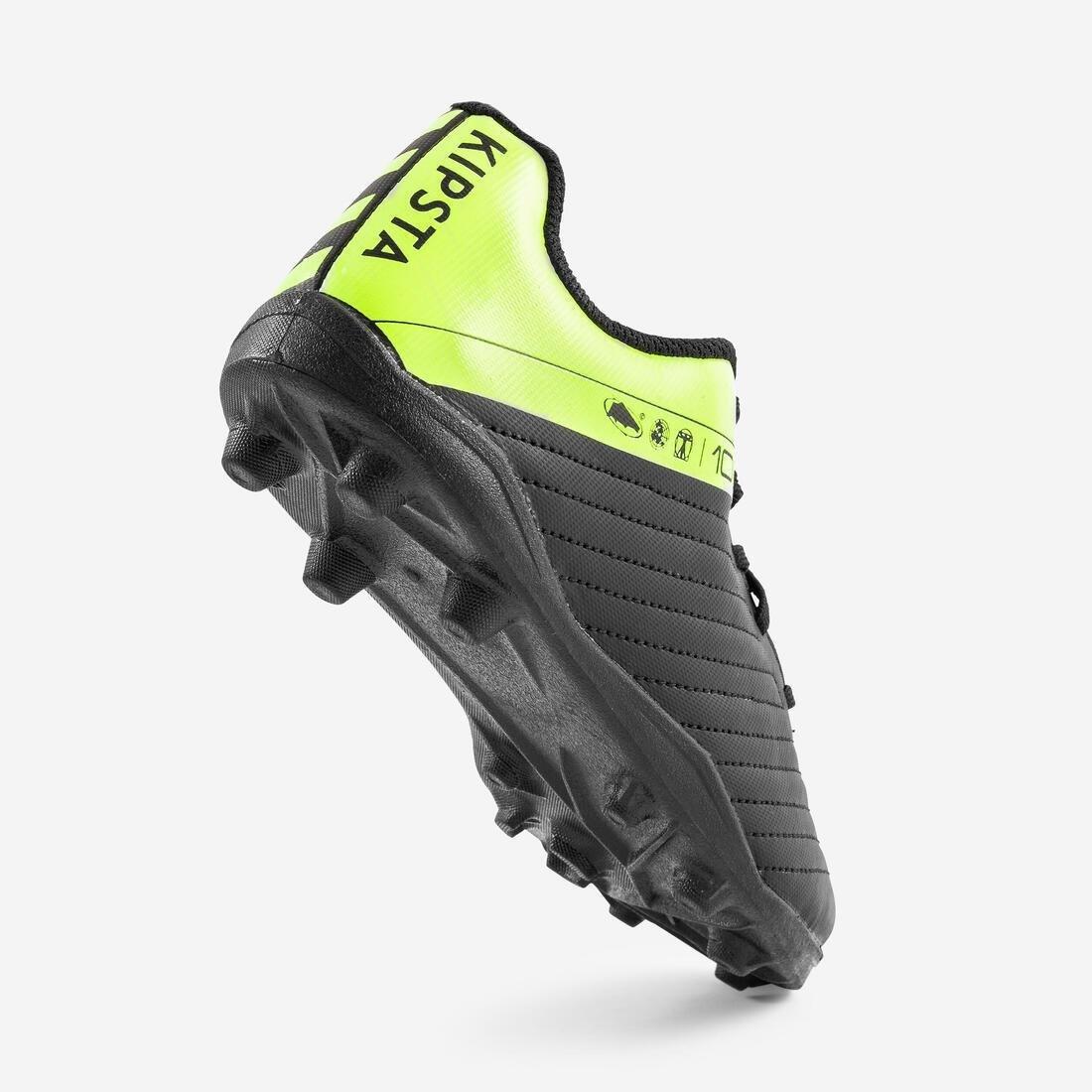 KIPSTA Hard Ground Football Boots Agility 100 Black Azadea Qatar