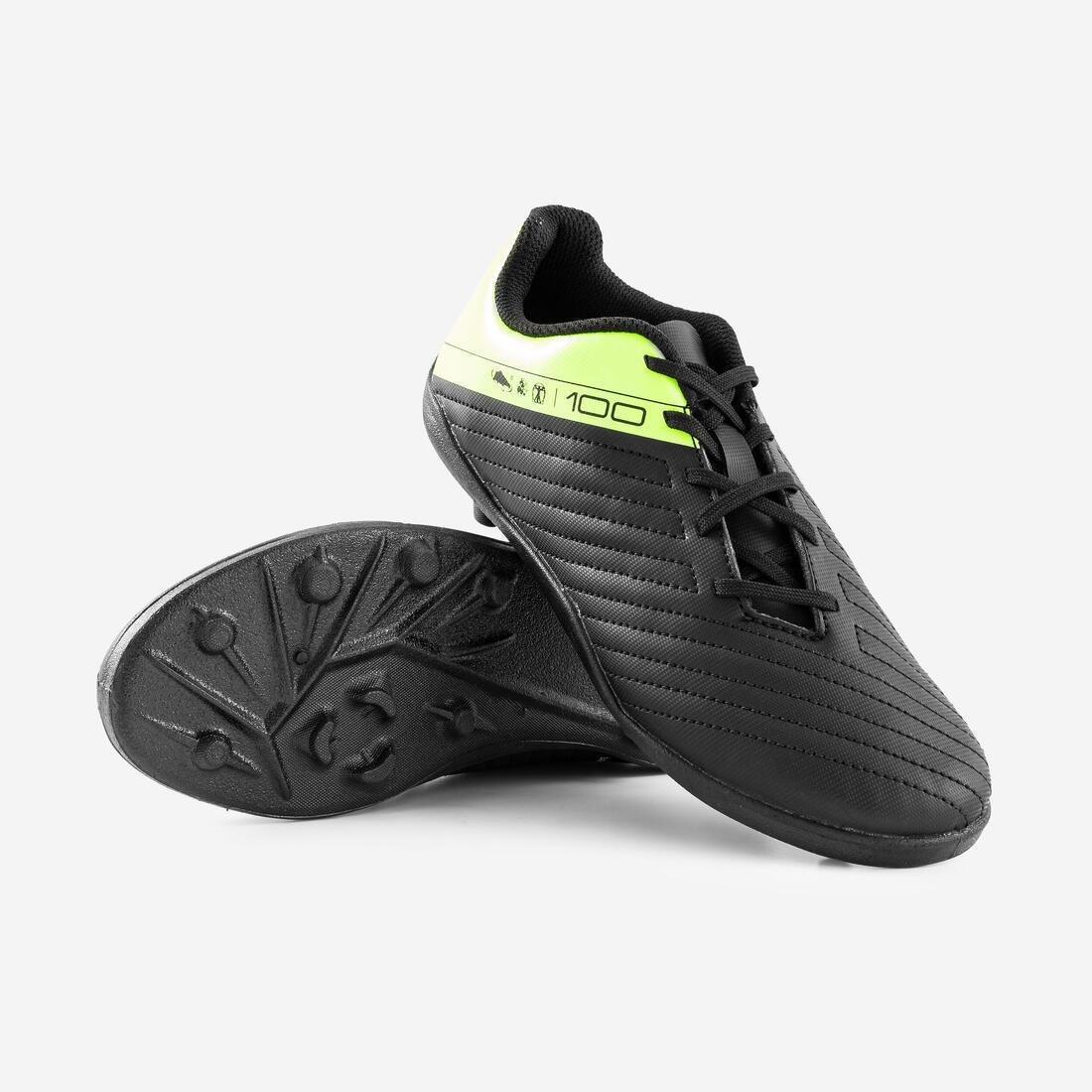 KIPSTA - Hard Ground Football Boots - Agility 100, Black