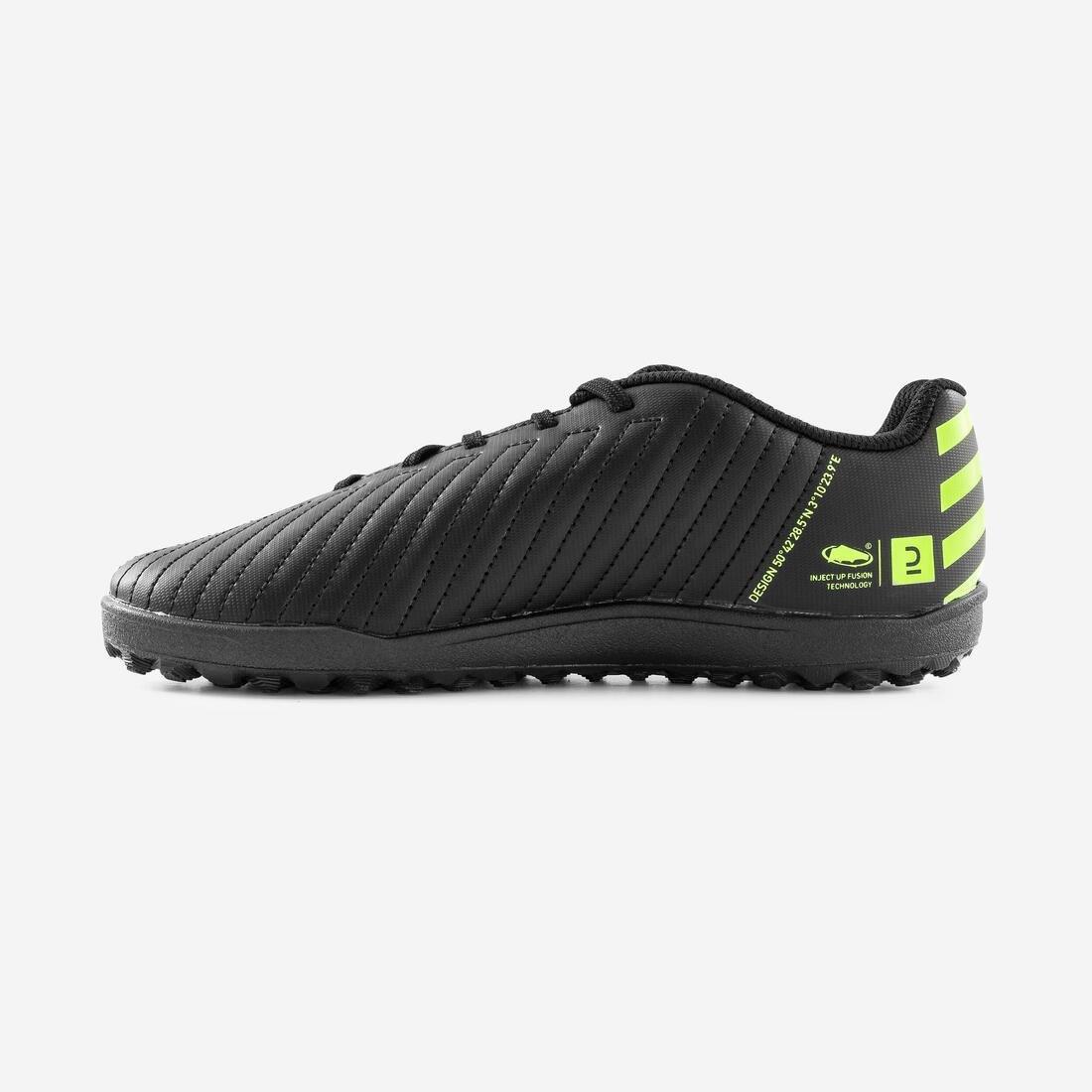 kids boys Hard Ground Football Boots - Agility 100 Hg, Black/Yellow, , large image number 2