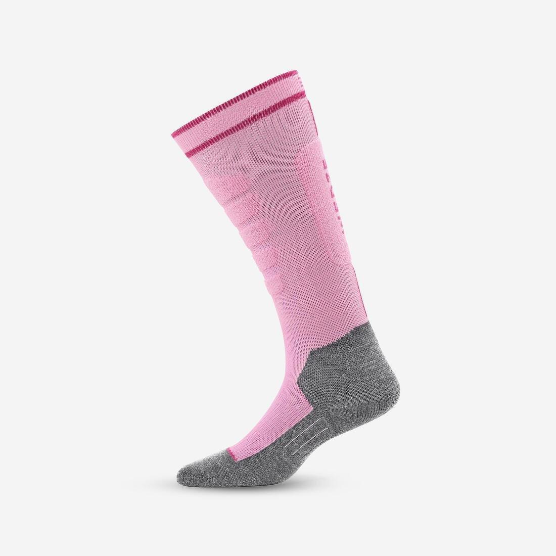 Kids Unisex Ski And Snowboard Socks - 100, Pink, , large image number 0