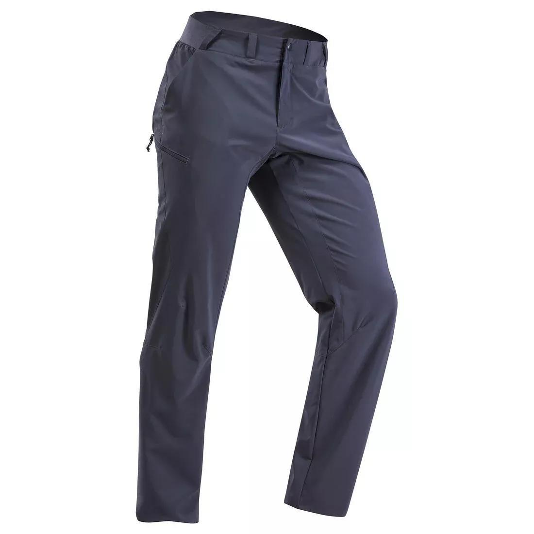 QUECHUA Men Hiking Trousers - Mh100, Grey