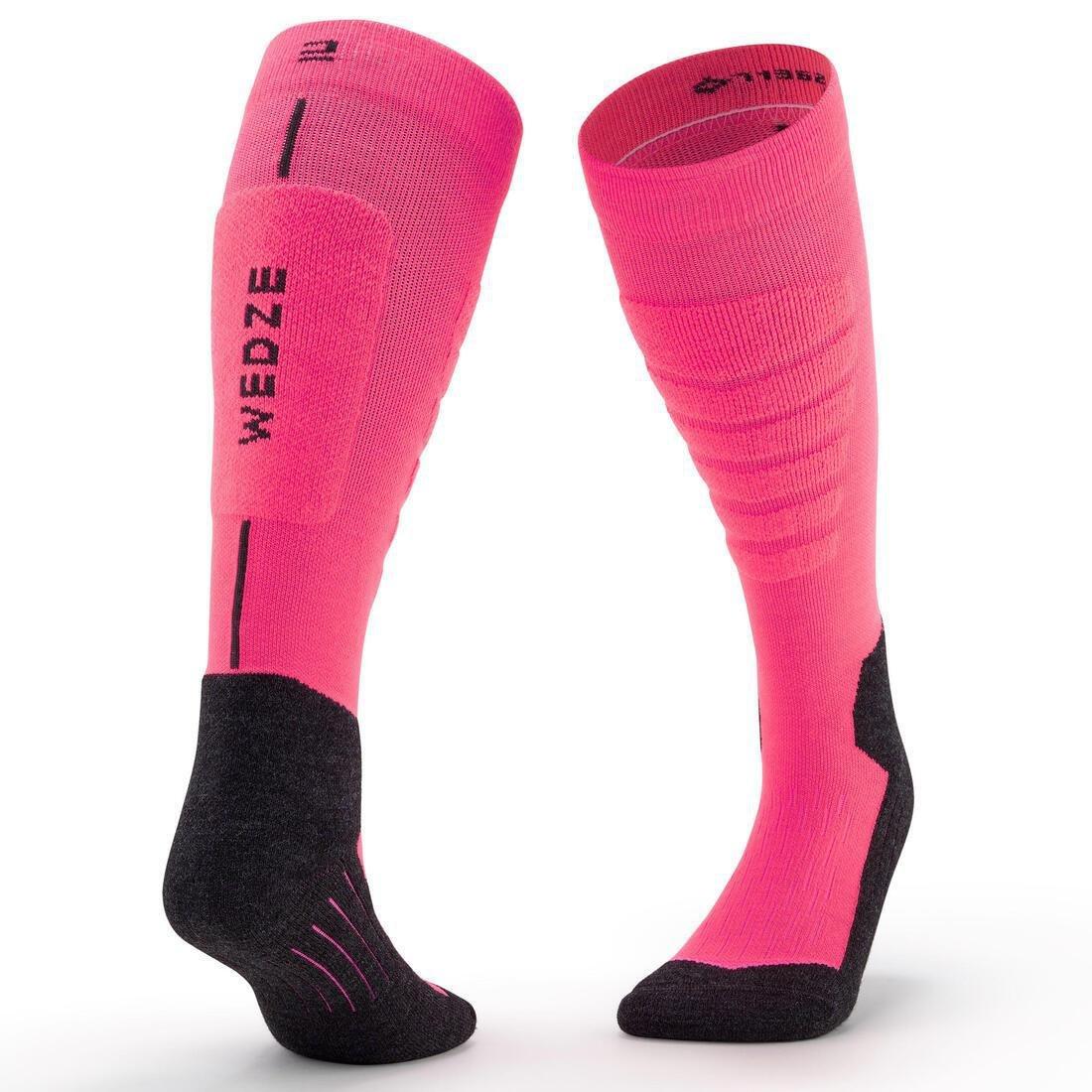Women Ski Socks - 100 Neon, Pink, , large image number 2
