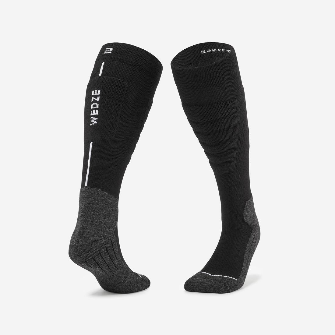 Unisex Ski Socks - 100 Neon, Black, , medium