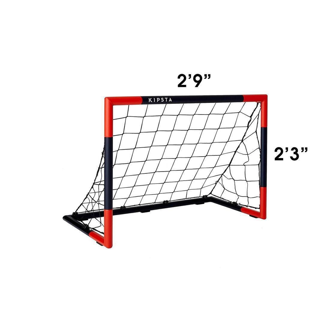 KIPSTA - Sg 500 Size 5 Football Goal - Navy/Vermilion Red 3 X 2 Ft