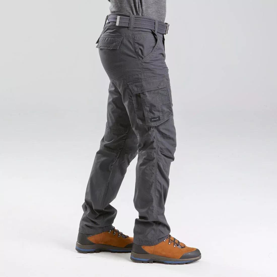 ARMY GREEN Men's Travel Trekking Cargo Trousers - TRAVEL 500, , large image number 11