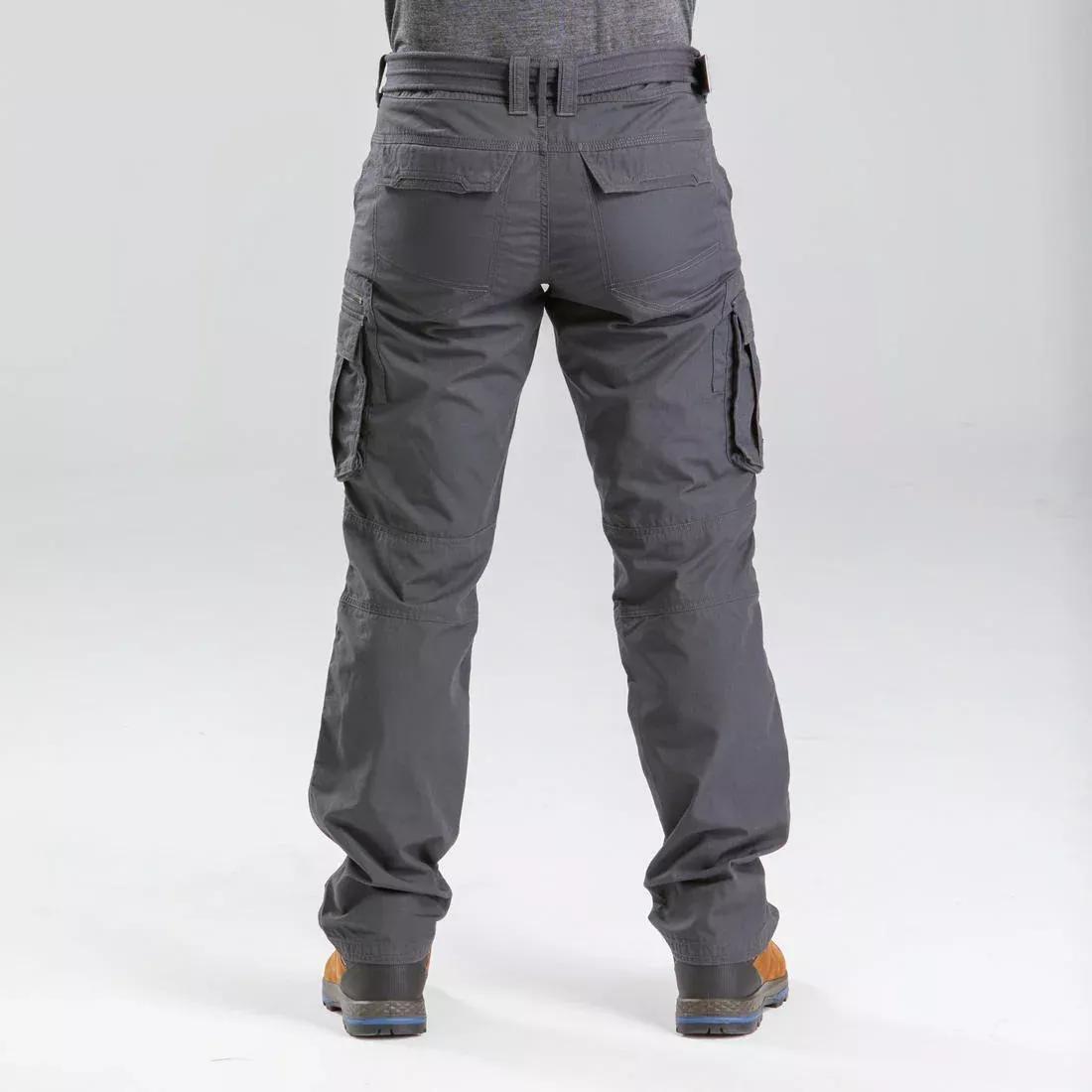 ARMY GREEN Men's Travel Trekking Cargo Trousers - TRAVEL 500, , large image number 12