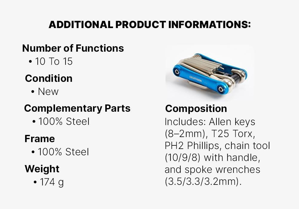 Bike Multi-Function Multitool - 900, Blue, No Color, large image number 7
