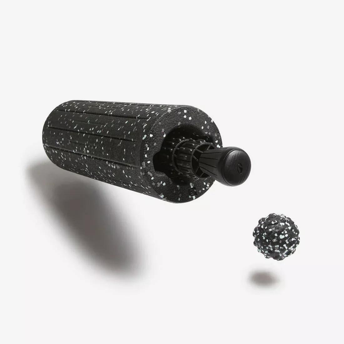 3 In 1 Massage Kit - Smooth Roller, Ball And Stick, Black, 5401_000, medium