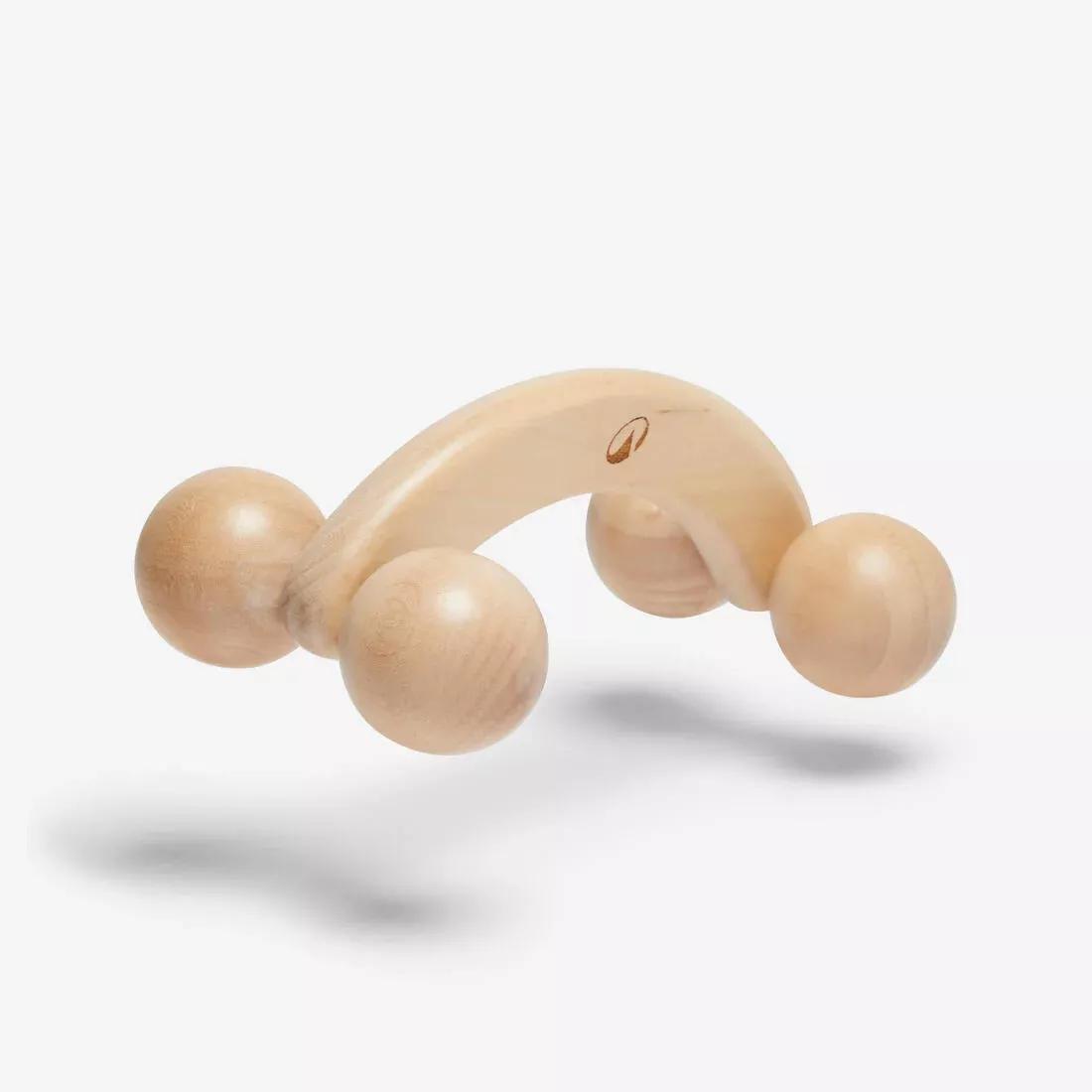 Wooden Massage Handle 4 Balls, Wood, No Color, large image number 0