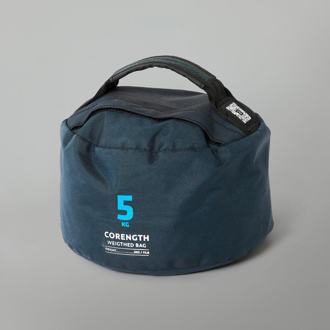 Cross-Training Weighted Bag / Soft Kettlebell - 5 Kg, Blue Grey, No Color, large image number 1