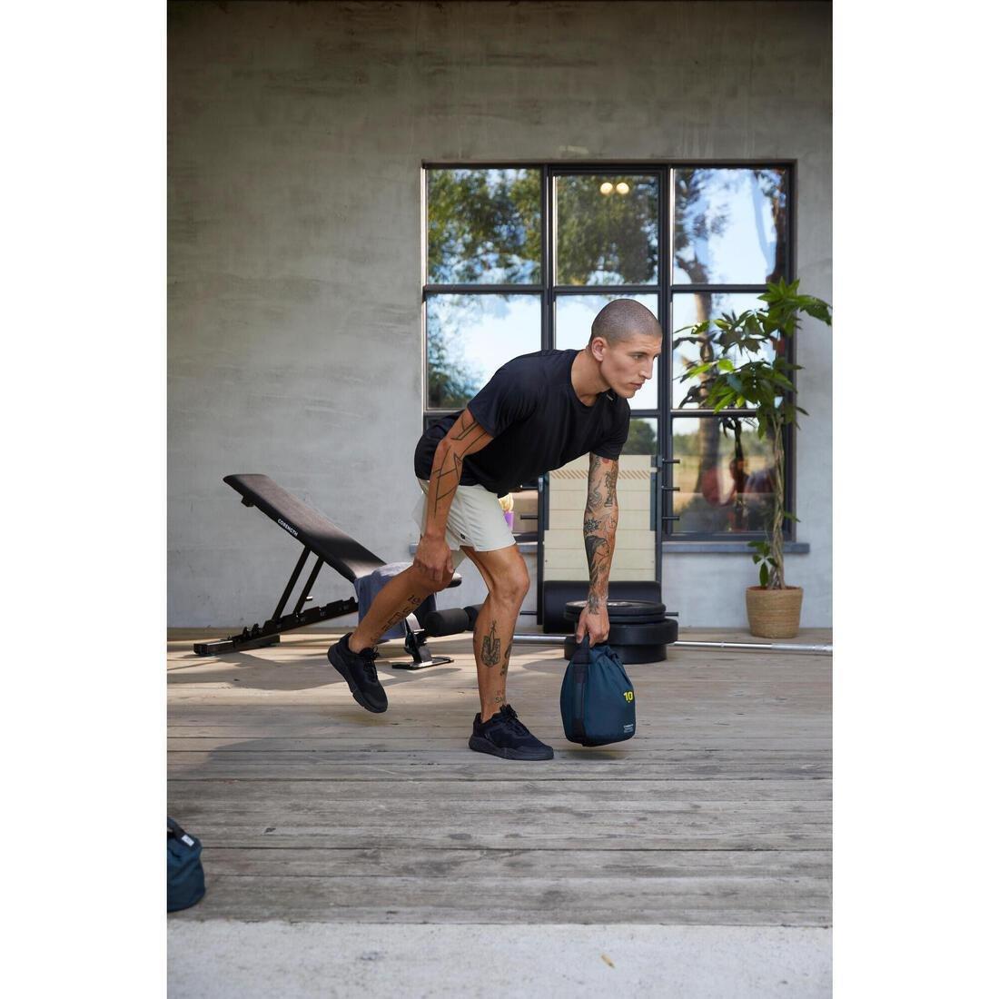 Cross-Training Weighted Bag / Soft Kettlebell - 5 Kg, Blue Grey, No Color, medium