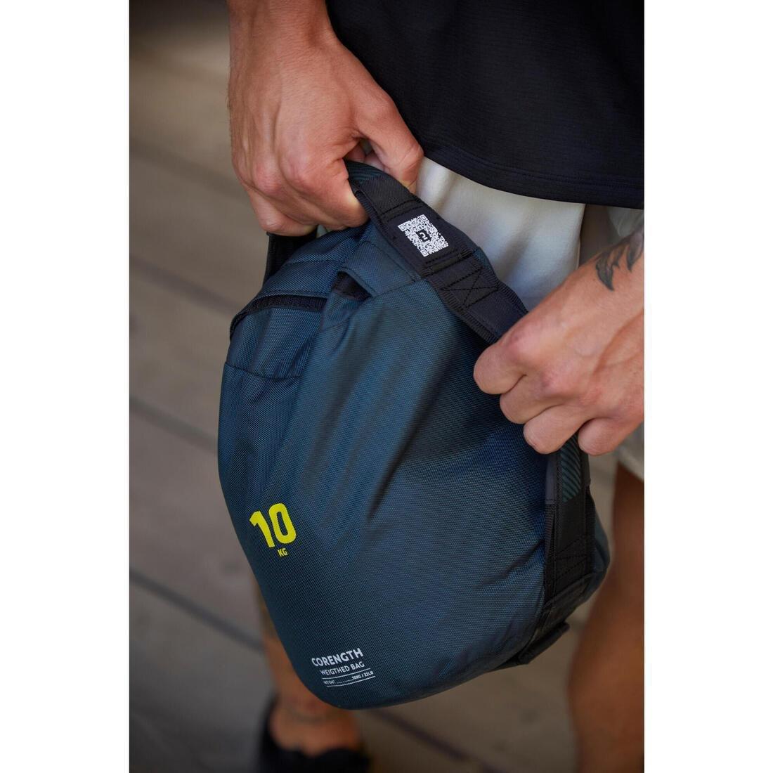 Cross-Training Weighted Bag / Soft Kettlebell - 5 Kg, Blue Grey, No Color, large image number 6