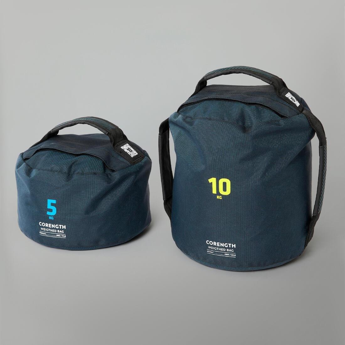 Cross-Training Weighted Bag / Soft Kettlebell - 5 Kg, Blue Grey, No Color, large image number 10