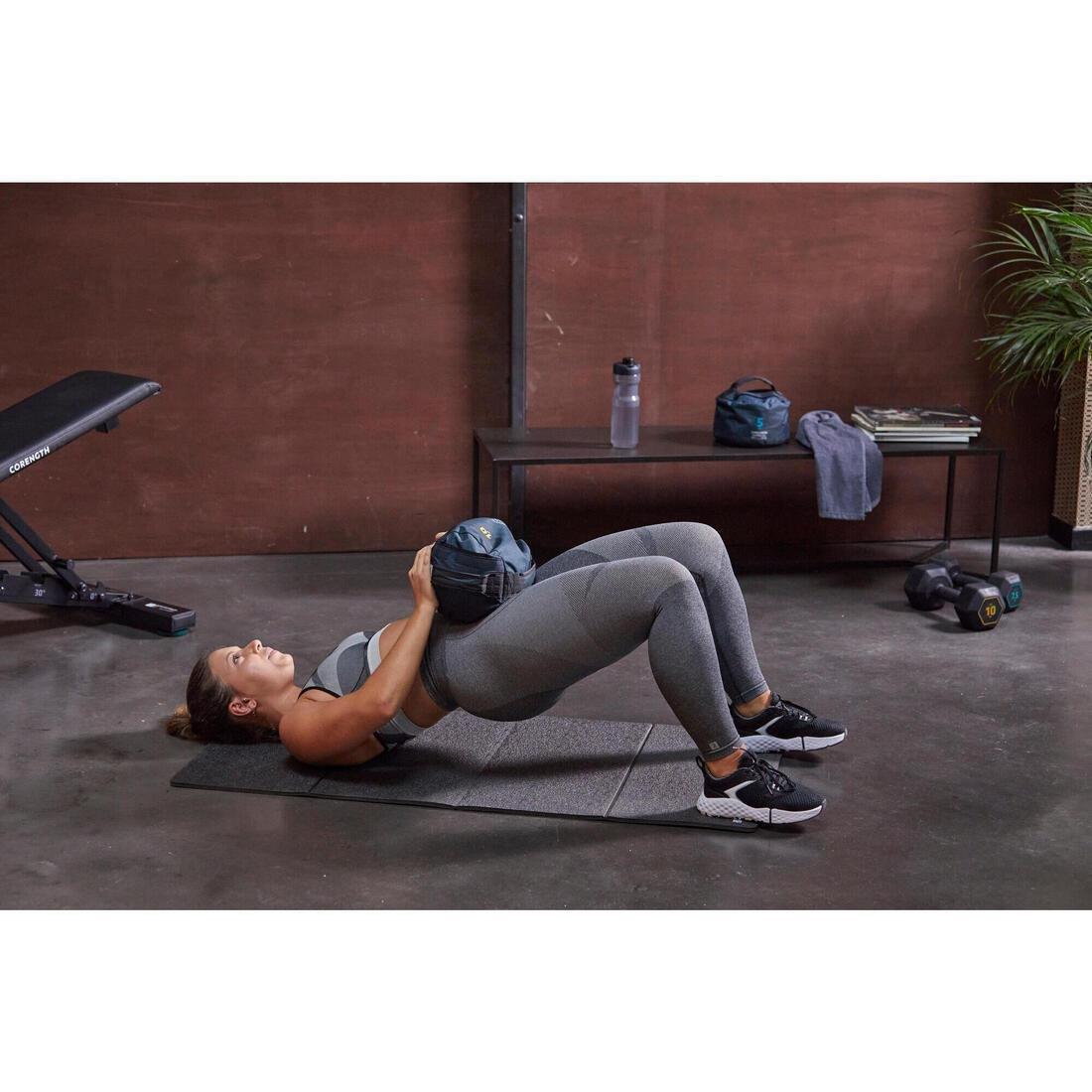 Cross-Training Weighted Bag / Soft Kettlebell - 5 Kg, Blue Grey, No Color, large image number 11