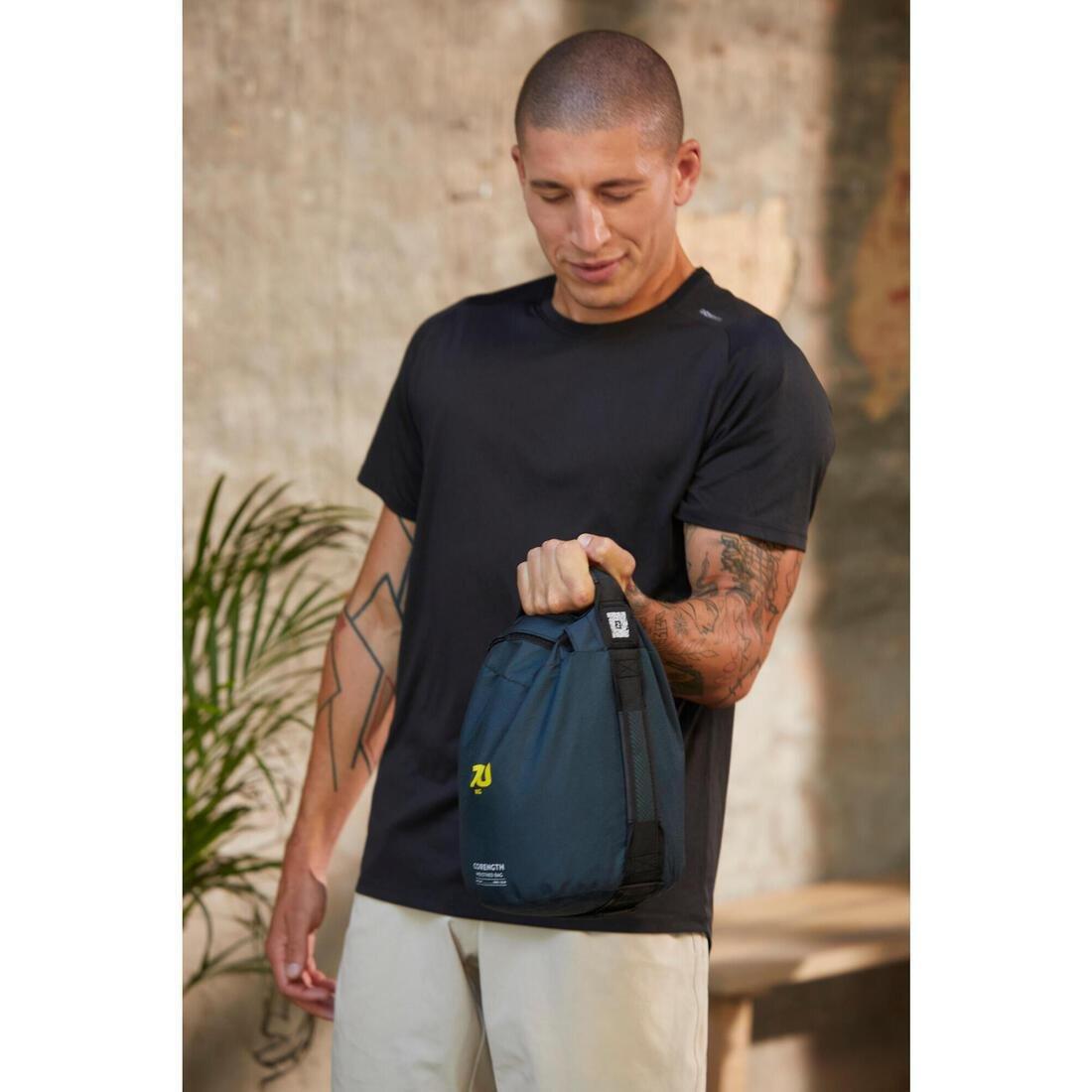 Cross-Training Weighted Bag / Soft Kettlebell - 5 Kg, Blue Grey, No Color, large image number 12