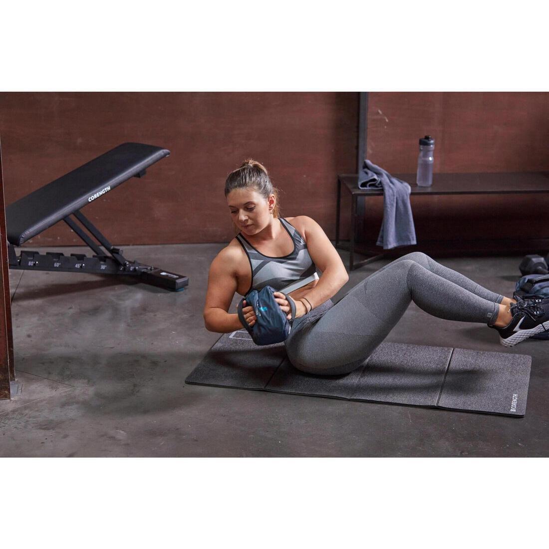 Cross-Training Weighted Bag / Soft Kettlebell - 5 Kg, Blue Grey, No Color, large image number 13