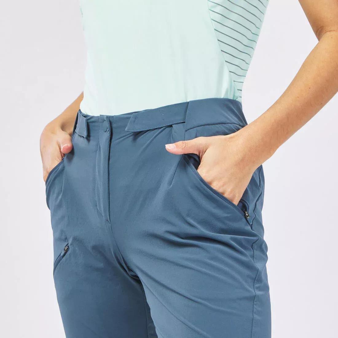HURRICANE BLUE Women's Mountain Walking Trousers - MH500, , large image number 3