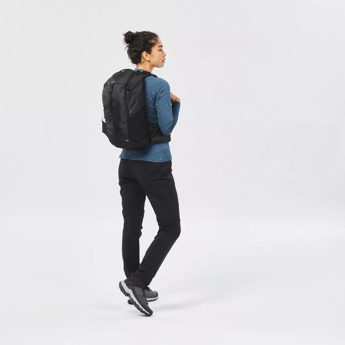 Women Mountain Walking Trousers - Mh500, Black, , large image number 1