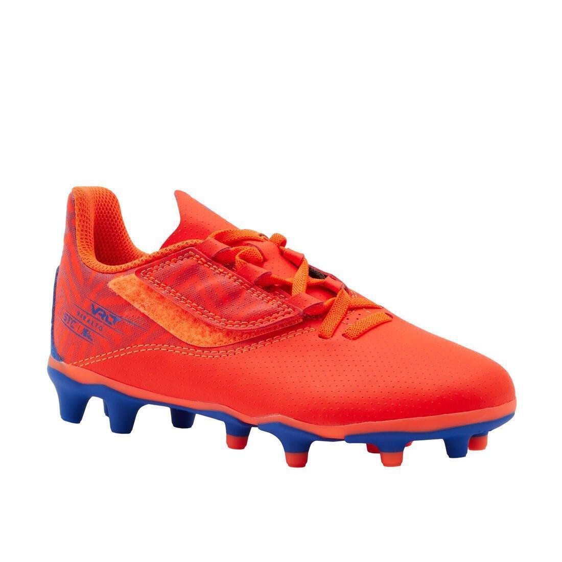Kids Unisex Rip-Tab Football Boots - Viralto I Easy Fg, Orange, No Color, large image number 0