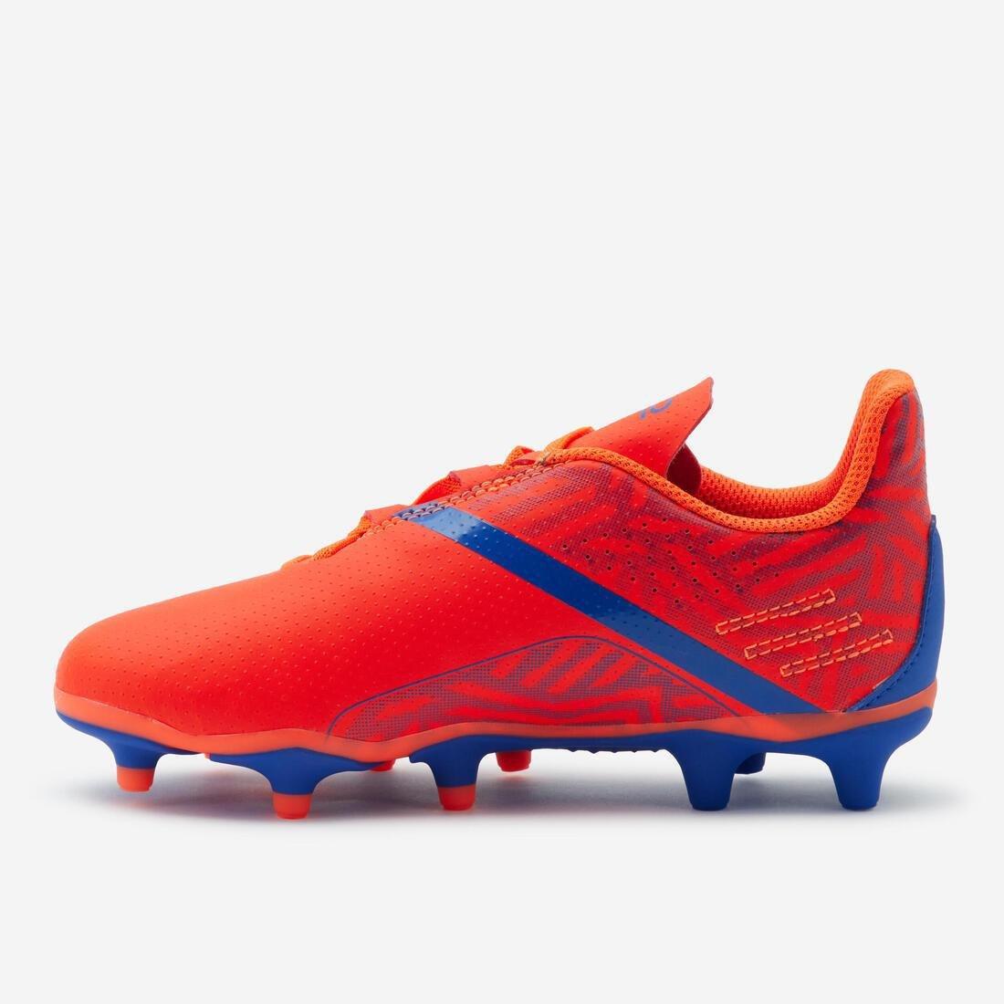 Kids Unisex Rip-Tab Football Boots - Viralto I Easy Fg, Orange, No Color, large image number 2