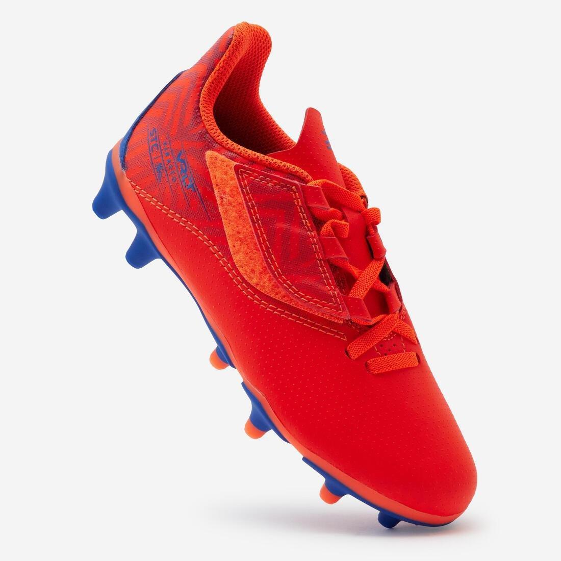 Kids Unisex Rip-Tab Football Boots - Viralto I Easy Fg, Orange, No Color, large image number 3
