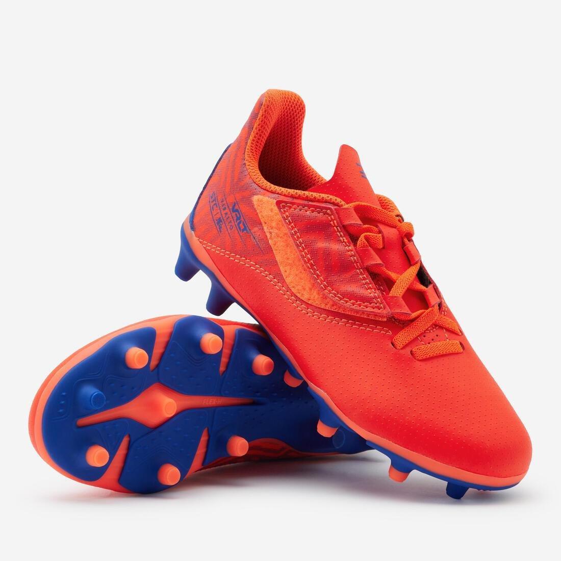 Kids Unisex Rip-Tab Football Boots - Viralto I Easy Fg, Orange, No Color, large image number 7