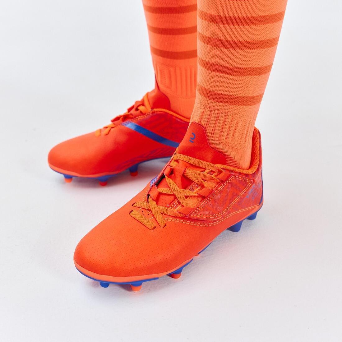 Kids Unisex Rip-Tab Football Boots - Viralto I Easy Fg, Orange, No Color, large image number 8