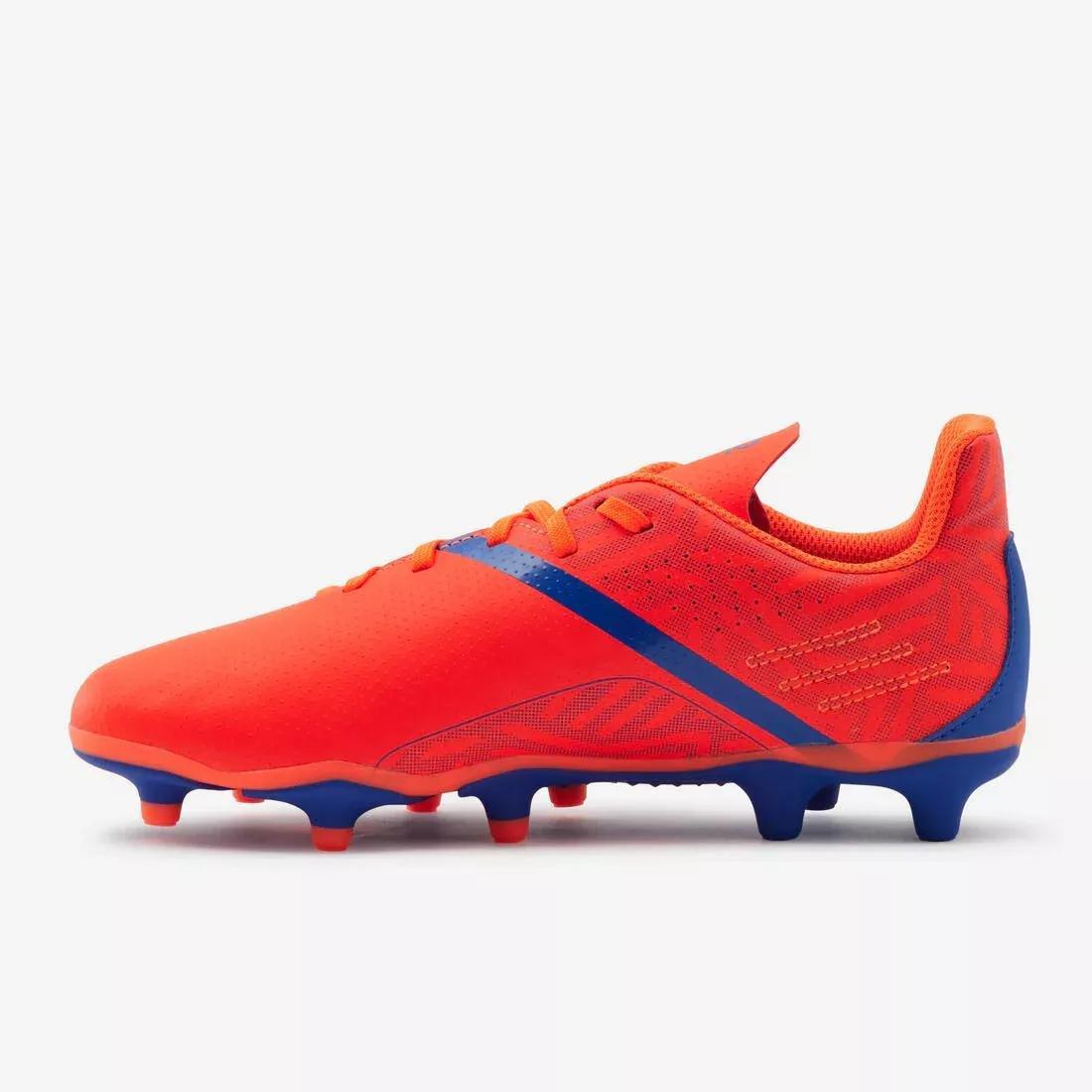 FLUO FLAME ORANGE Kids' Lace-Up Football Boots Viralto I FG, No Color, large image number 5