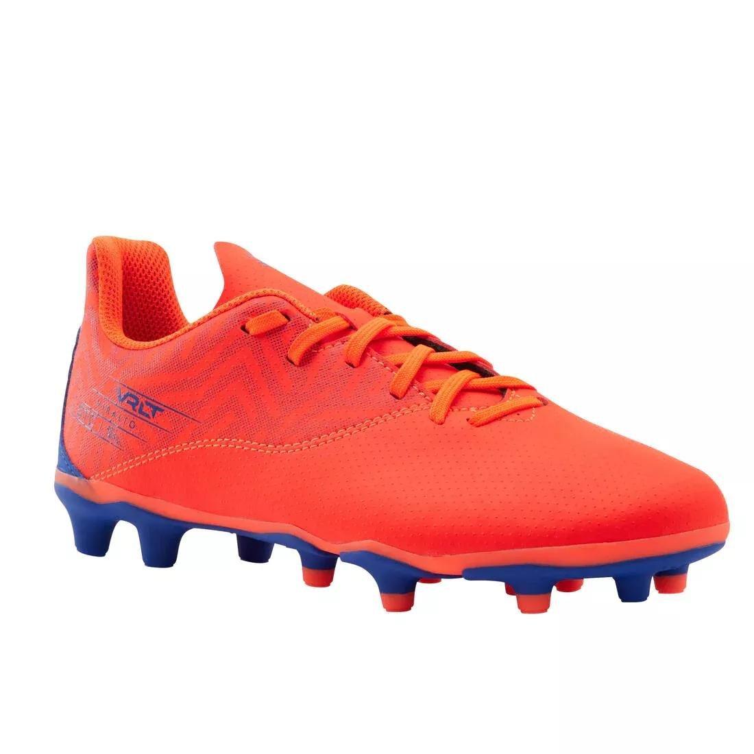 FLUO FLAME ORANGE Kids' Lace-Up Football Boots Viralto I FG, No Color, large image number 7