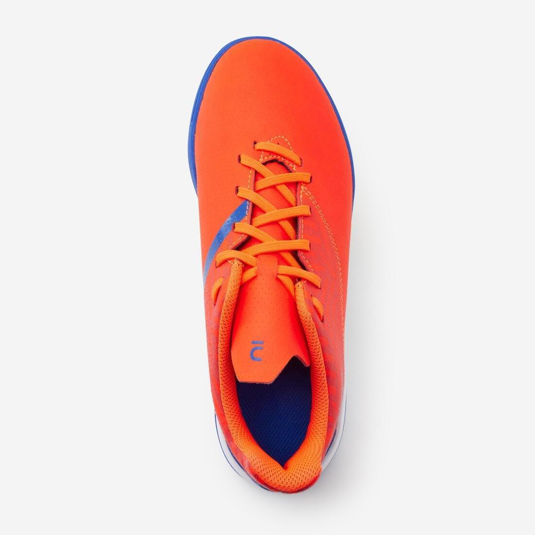 Kids Lace-Up Football Boots Viralto I Turf Tf, Orange, No Color, large image number 6