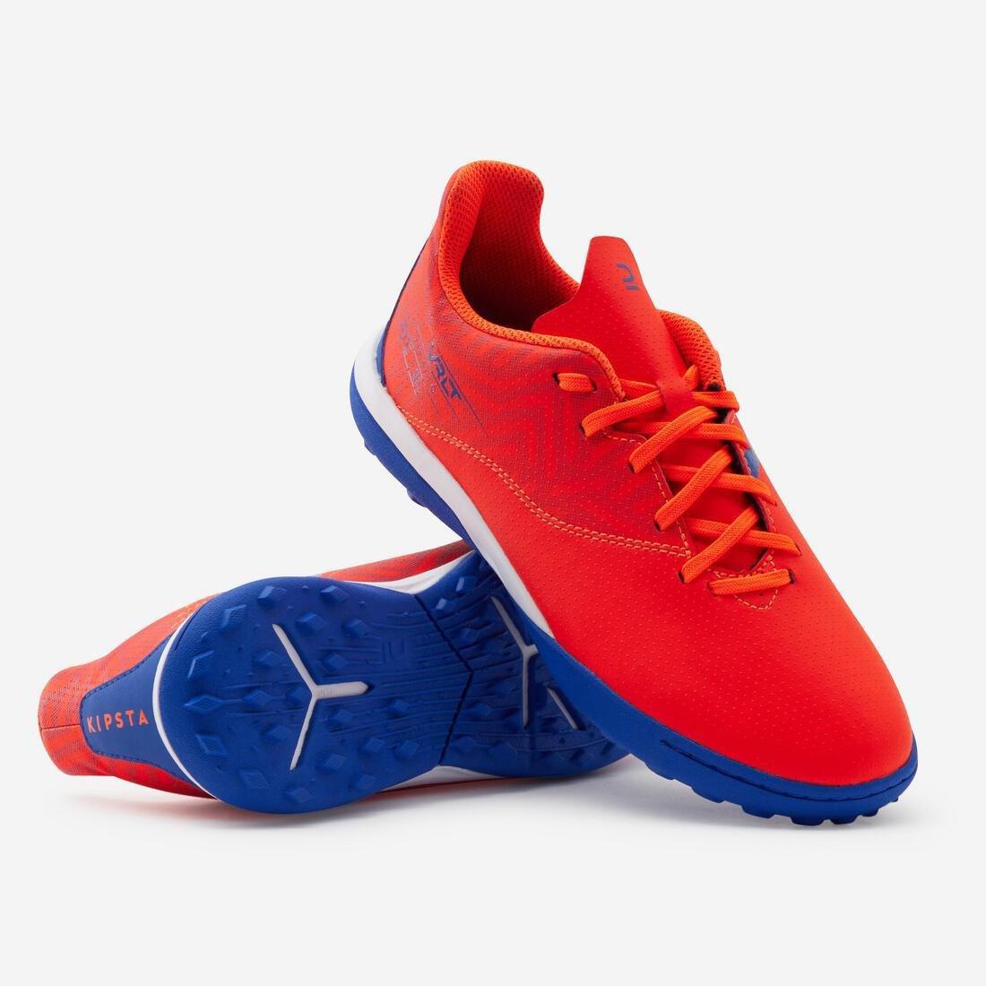 Kids Lace-Up Football Boots Viralto I Turf Tf, Orange, No Color, large image number 7