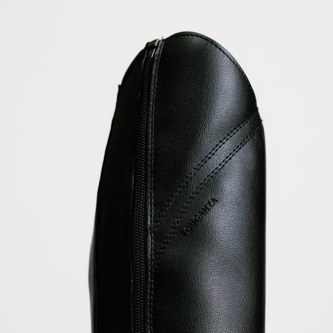 BLACK Adult Horse Riding Half Chaps 500 - Black, , large image number 5