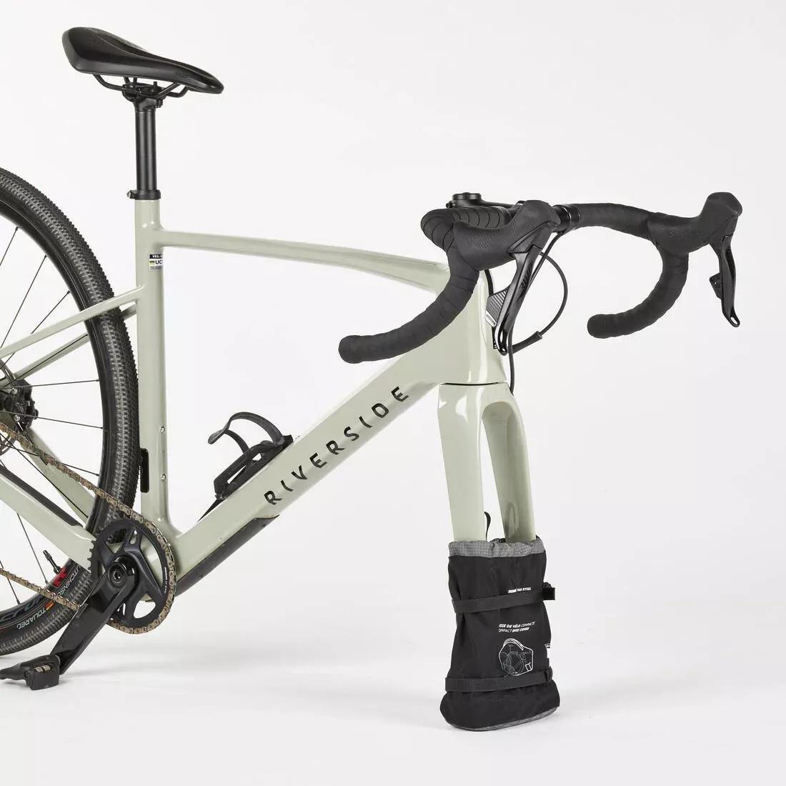 Light Compact Bikepacking Bike Bag, Beige, No Color, large image number 3