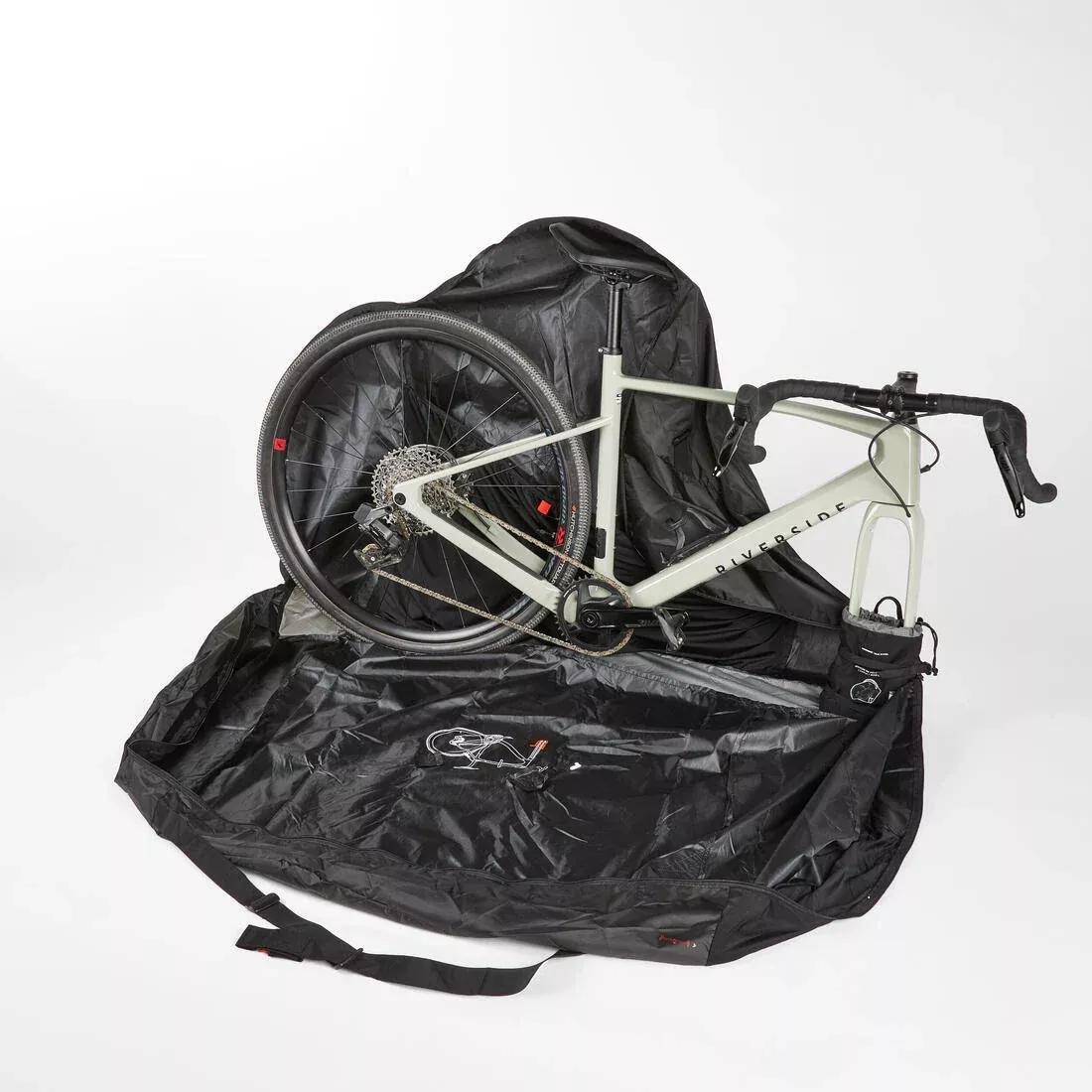 Light Compact Bikepacking Bike Bag, Beige, No Color, large image number 4