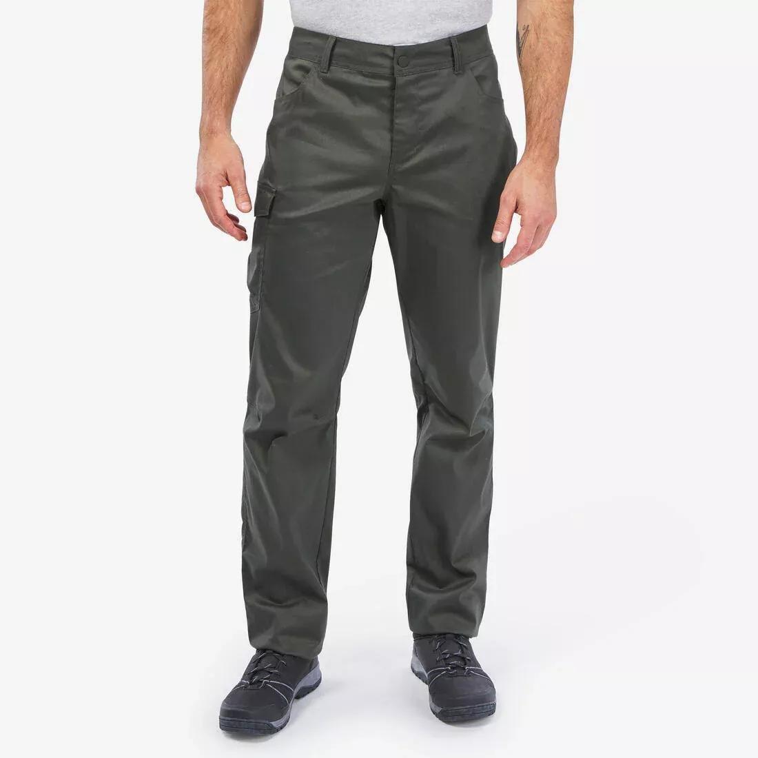 Men Hiking Trousers Nh100, Green, No Color, large image number 0