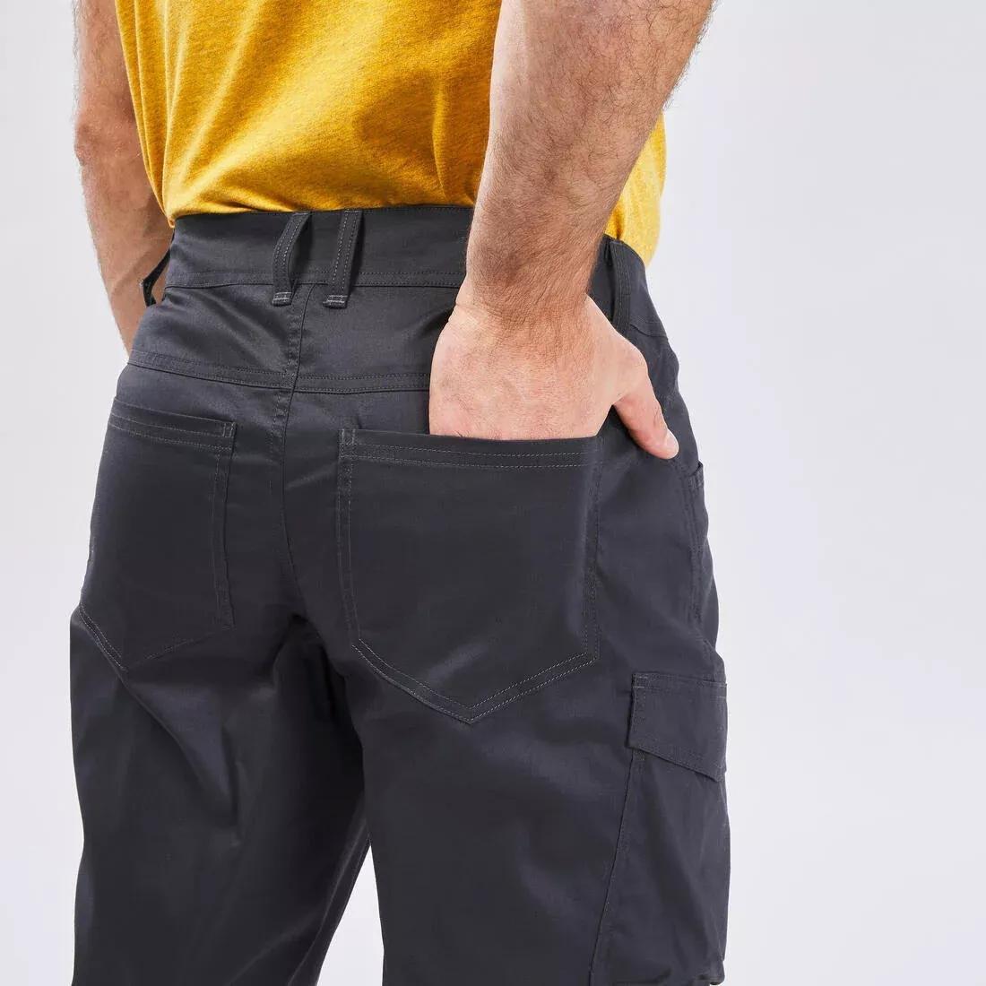 Men Hiking Trousers Nh100, Green, No Color, large image number 3