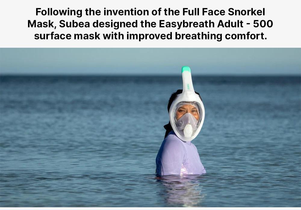 Adults Easybreath Surface Mask - 500 With Bag, Blue, , large image number 19