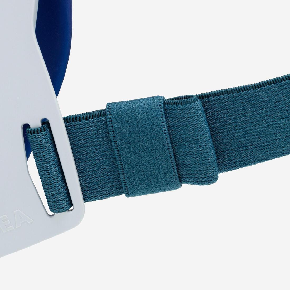 Surface Snorkelling Mask Easybreath + With Acoustic Valve > Age 10, White/Blue, No Color, large image number 8