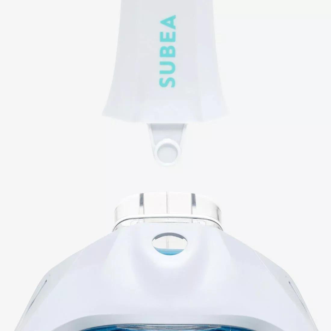 Surface Snorkelling Mask Easybreath + With Acoustic Valve > Age 10, White/Blue, No Color, large image number 10