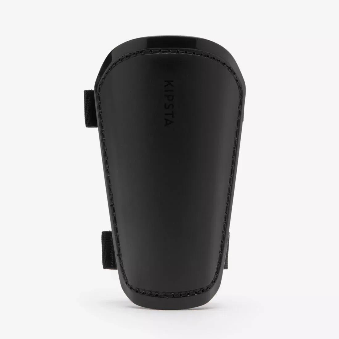 Kids Unisex Football Shin Pads - F100, Black, 5401_000, large image number 4