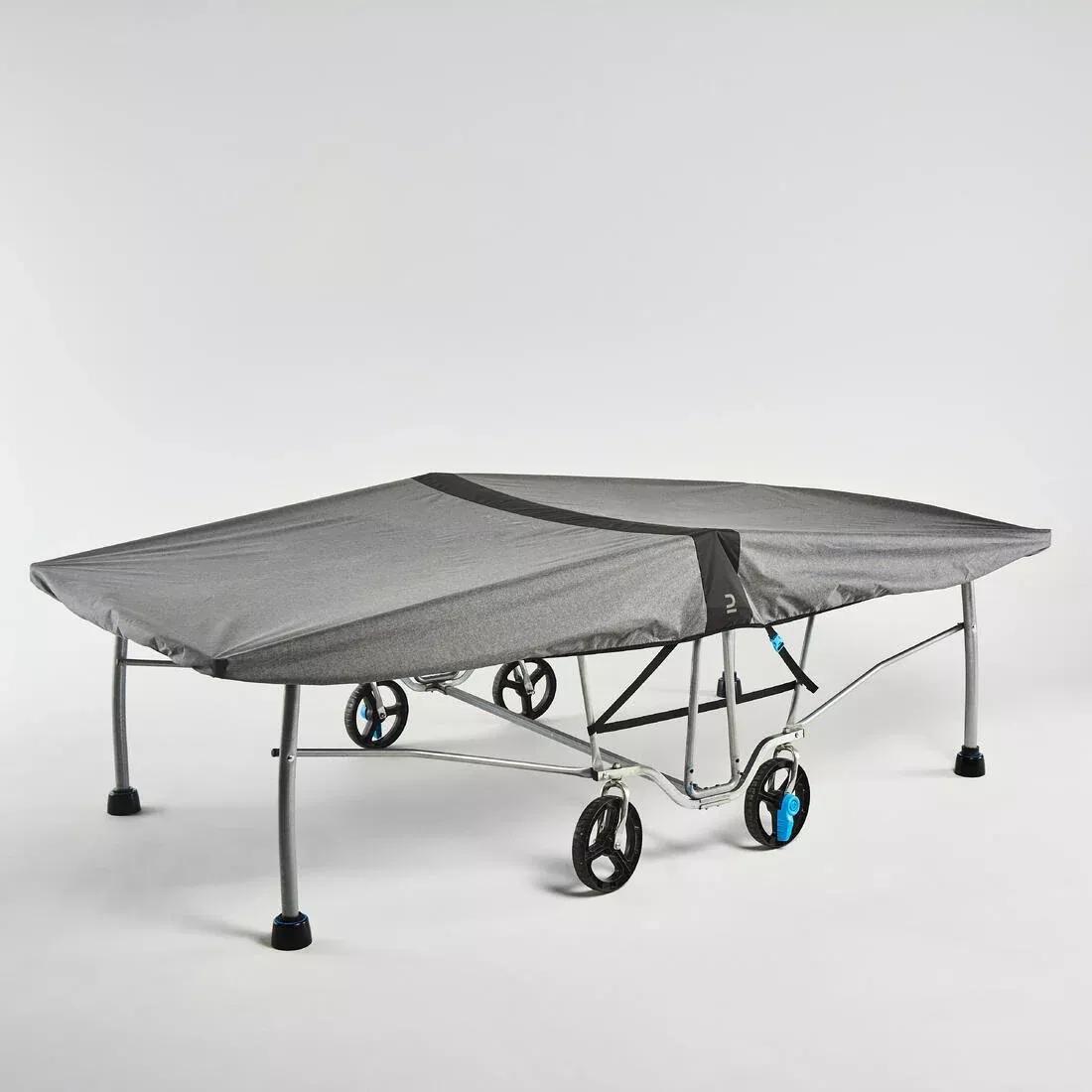 Table Tennis Table Protective Cover For Unfolded Table, Grey, No Color, medium
