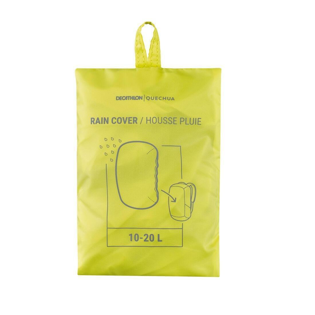 Rain Cover For Hiking Backpack - 10/20 L, Yellow, No Color, large image number 1