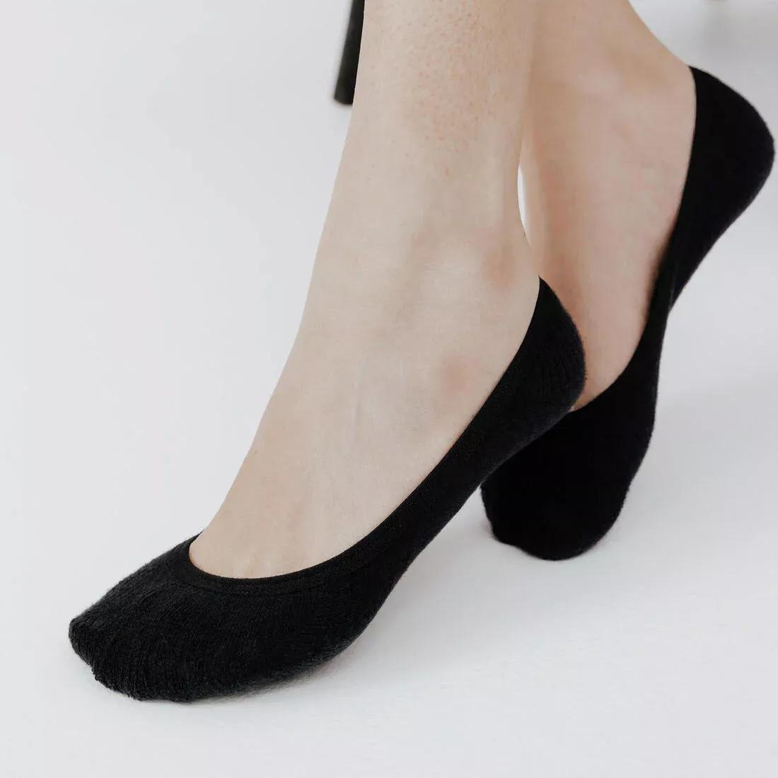 Unisex Low Ballerina Socks - Deocell Tech Urban Walk Pack Of 2 Pairs, Black, , large image number 1
