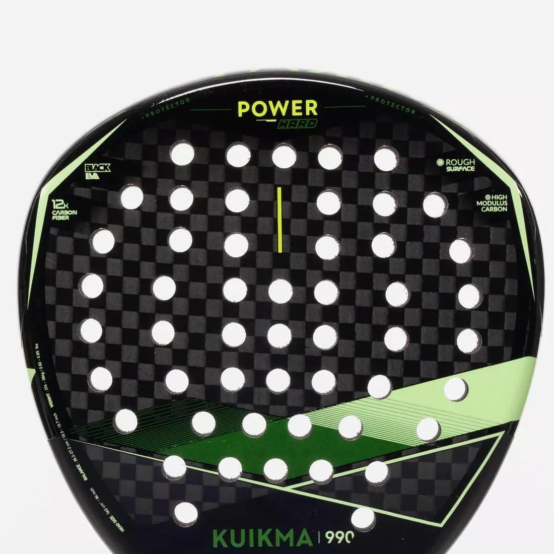 Adult Padel Racket - Pr 990 Power Hard, Black/Green, No Color, large image number 2