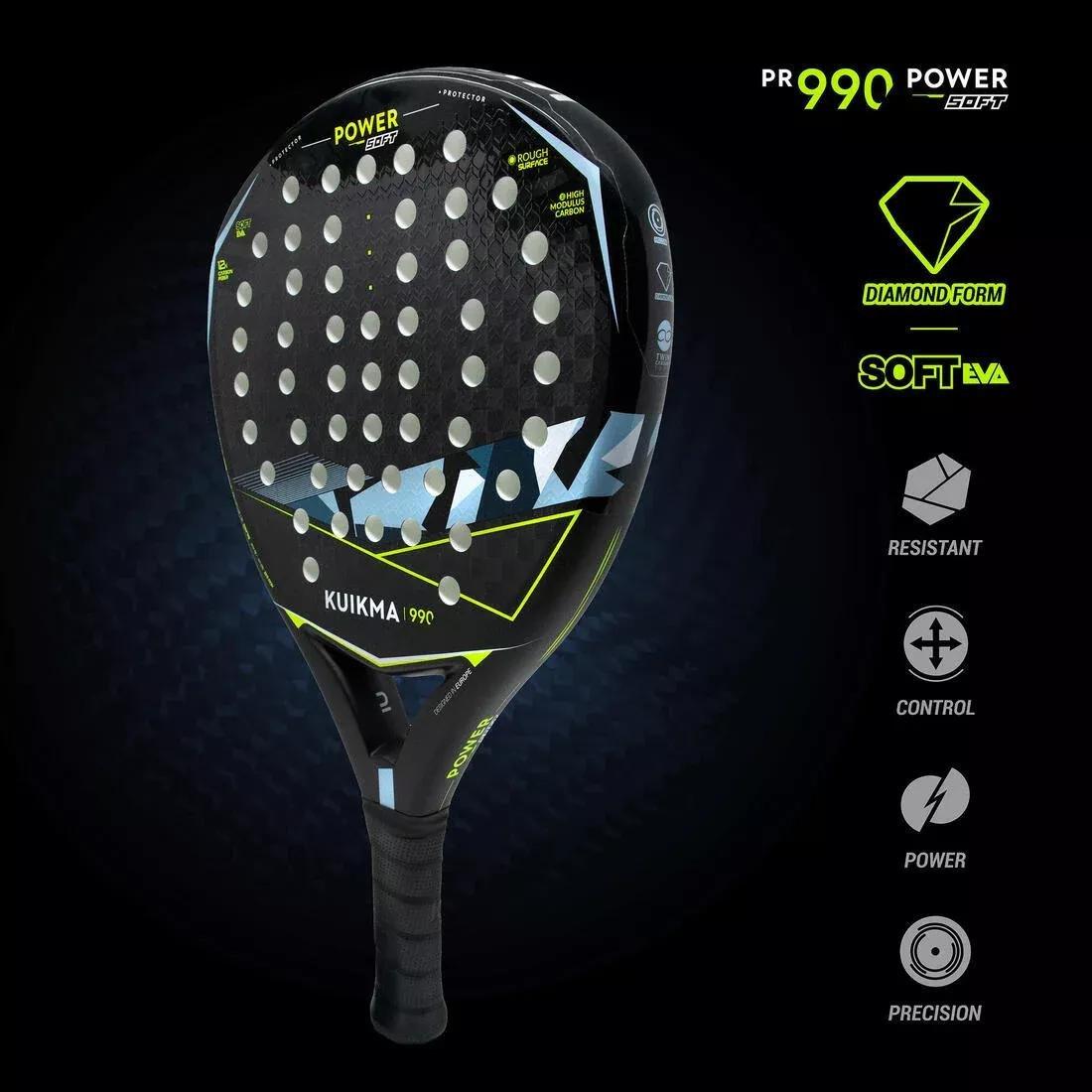 Adult Padel Racket - Pr 990 Power Soft, Black, No Color, large image number 7