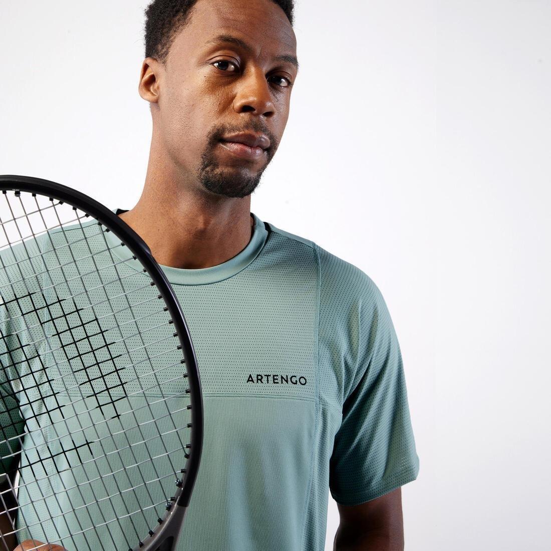 Men Short-Sleeved Tennis T-Shirt - Dry/Gael Monfils, Green, 5401_000, medium