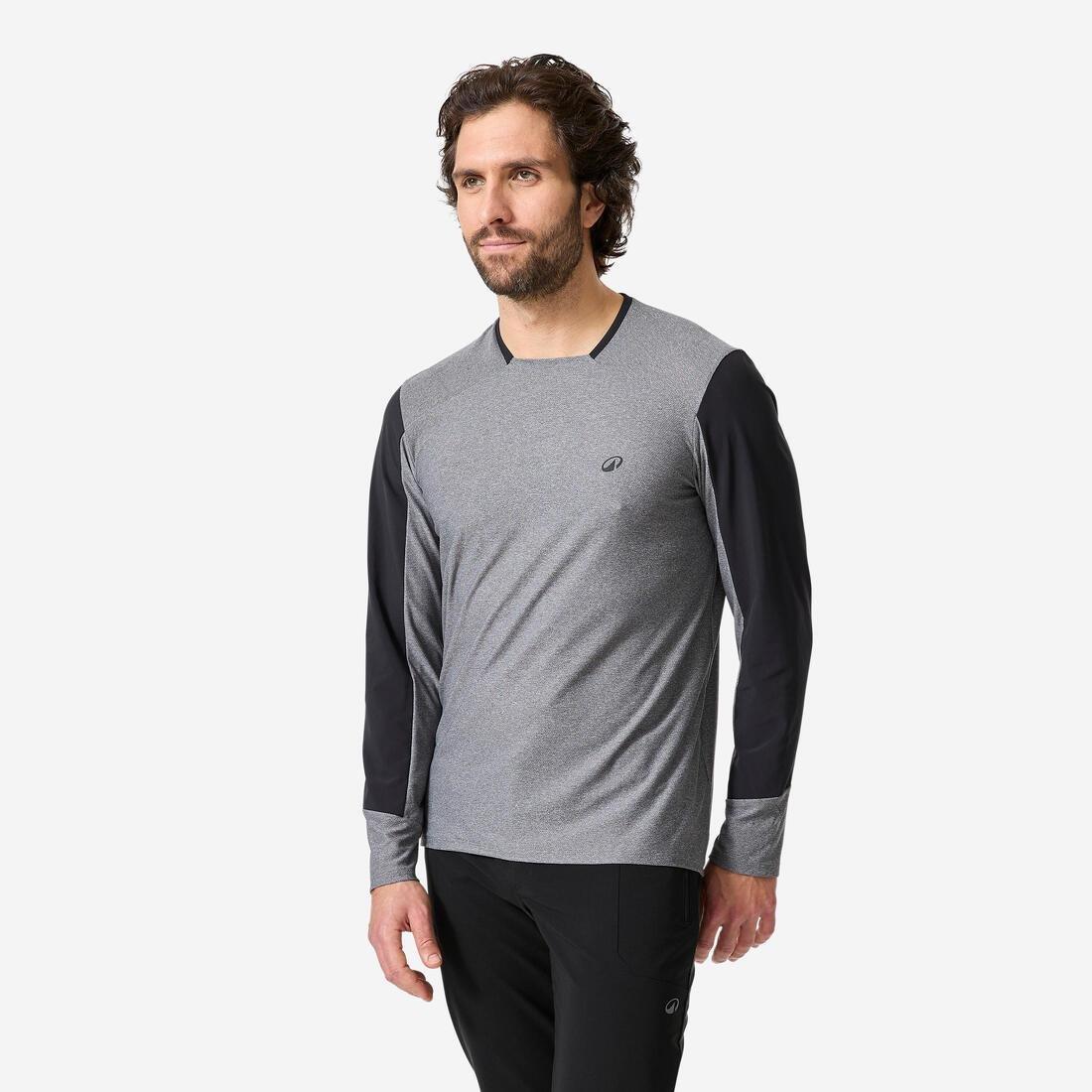 Long-Sleeved Breathable Cycling Jersey - 100, Grey, No Color, medium