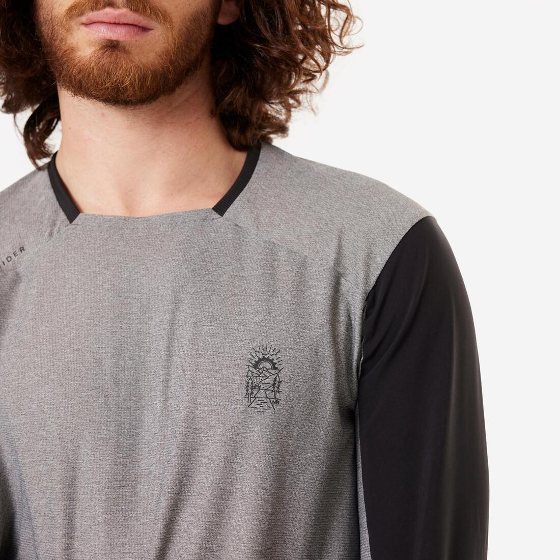 Long-Sleeved Breathable Cycling Jersey - 100, Grey, No Color, medium